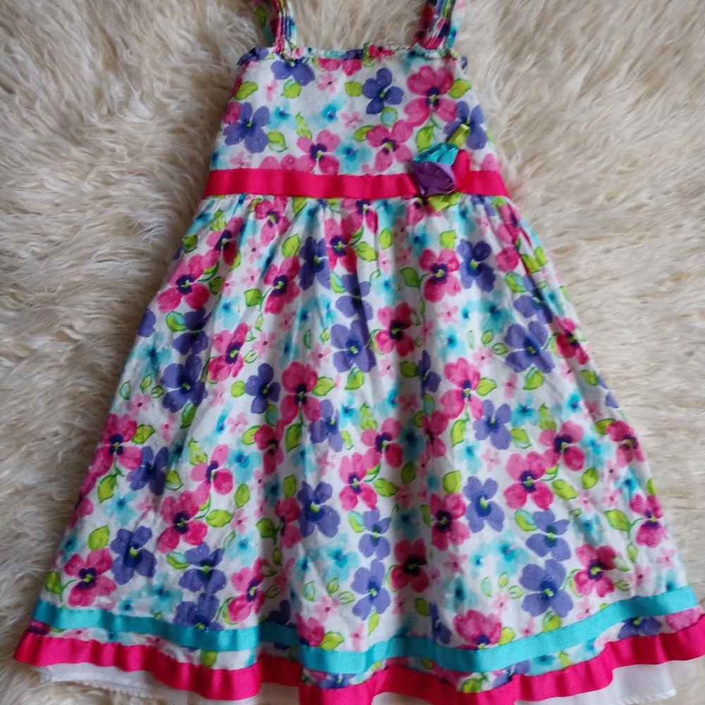 Floral watercolor pattern sun dress